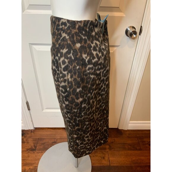 MB By Malene Birger Balenia Leopard Print Pencil Skirt, Sz 12 (US) 44 (F) $395 - Picture 5 of 8